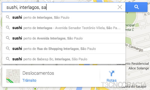 Novo Google Maps Sushi Autocomplete