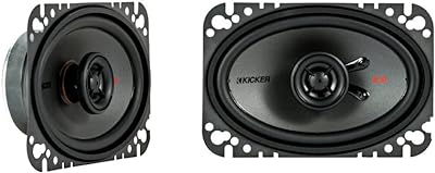 Kicker Alto-falantes coaxiais 4x6 KSC4604 KSC460 com tweeters de 0,5 polegadas 4-Ohm  