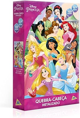 Princesas - Quebra-cabeça - 100 peças Metalizado - Toyster Brinquedos  