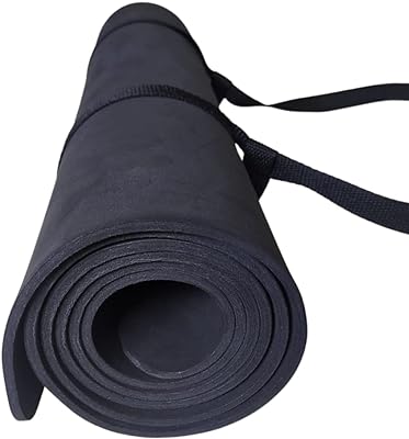 Tapete (Yoga, Pilates, Fitness, Ginástica) - Preto Macio 1,70m x 60cm  