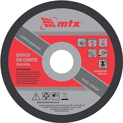 Mtx Disco De Corte Para Metal 115 X 1 0 X 22 Mm  