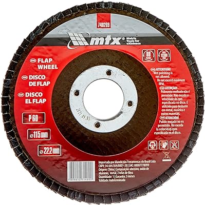 Mtx Disco De Desbaste Tipo Flap Grao 60 115 Mm X 22 Mm  