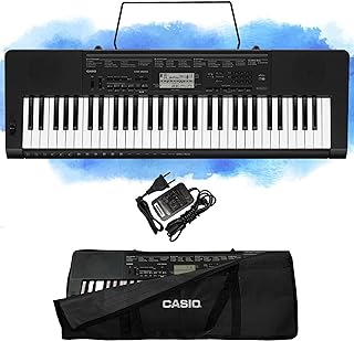 Kit Teclado Casio CTK-3500 Musical 5/8 Preto Com Capa Preta  