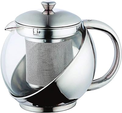 Bule Para Chá Em Vidro e Inox Com Infusor 700ML 5507KH  