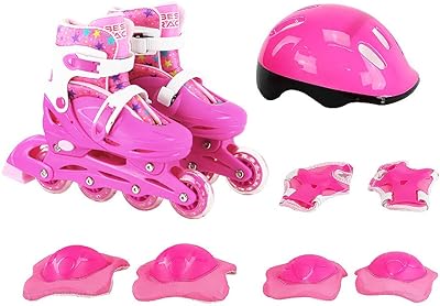 Kit Proteção e Patins Feminino Infantil In Line E Tri Line - BBR Toys Tam: 36/39  