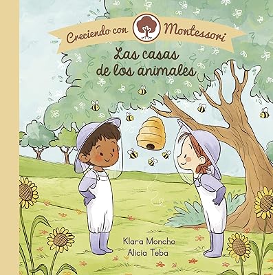 Creciendo con Montessori. Libro de cartón - Las casas de los animales  