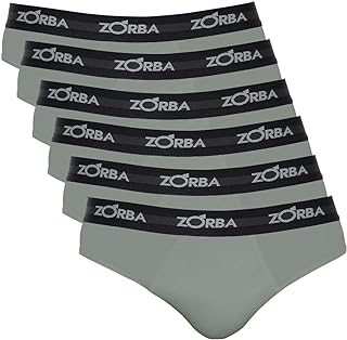 Kit Com 6 Cuecas Zorba Slip Max 764 Azul Marinho  