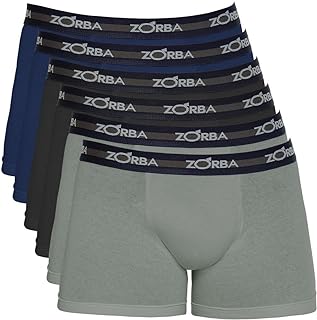 Kit com 6 Cuecas Zorba Boxer Max 702 Sortido  