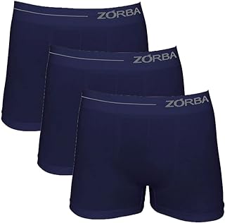 Kit 3 Cueca Boxer Microfibra Side Sem Costura Zorba 839 - Petroleo  