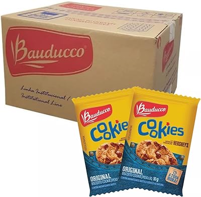 Biscoito Cookies Original Bauducco 10g - Caixa Com 60 Sachês  