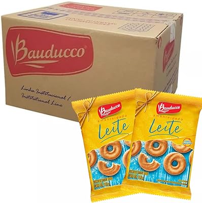 Biscoito Amanteigado Leite Bauducco Caixa Com 100 Sachês  