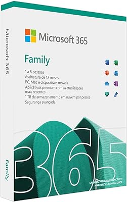 Microsoft 365 Family | Office 365 apps | 1TB na nuvem por usuário | até 6 usuários | assinatura anual, 6GQ-01543  