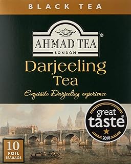 Chá Preto Darjeeling Ahmad Tea London 10 Unidades de 20g  