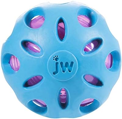 JW Bola Crackle Ball Para Cães, Azul, Grande  