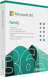 Microsoft 365 Family | Office 365 apps | 1TB na nuvem por usuário | até 6 usuários | assinatura anual  