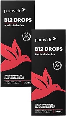 2x B12 Drops Metilcobalamina- 20ml- Puravida  