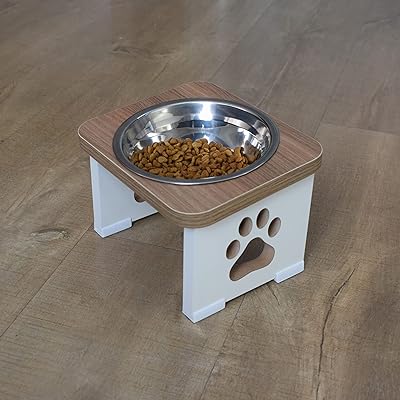 Comedouro Bebedouro Pet MDF Elevado Cachorro - Inox  