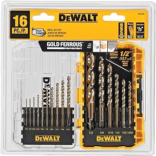 DEWALT - DEW-DW1956 Drill Bit Set with Pilot Point, 16-Piece (DW1956)  