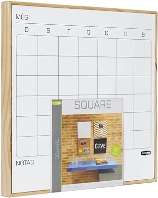 Quadro de Planejamento Mensal Home Office Square 35x35 cm Cortiarte  