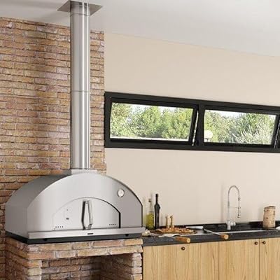 Forno de Pizza a Lenha Gourmet Nápoli Inox 815IN Metávila  