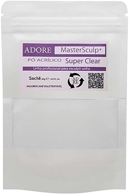 Pó Acrílico Adore Mastersculp Perfect Super Clear Sachê 40 g  