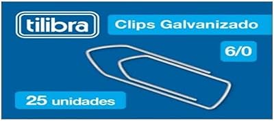 Clips 6/0 Galvanizado 25 Unidades, Tilibra  