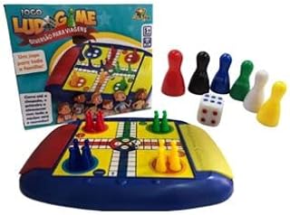 Jogo Tabuleiro Ludo Game 18 Peças infantil– Art Brink ZB730 diversão para todas as viagens  