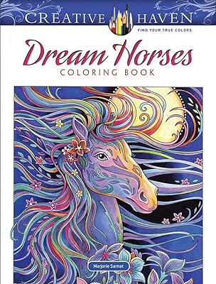 Creative Haven Dream Horses Coloring Book  