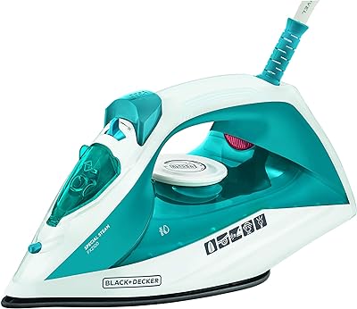 BLACK + DECKER  Ferro de Passar a Vapor com Base Antiaderente 1200W Azul e Branco 220V FX2100 