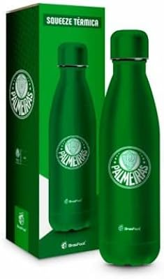 GARRAFA TÉRMICA METAL NEO 500ML EMBORRACHADO - PALMEIRAS  