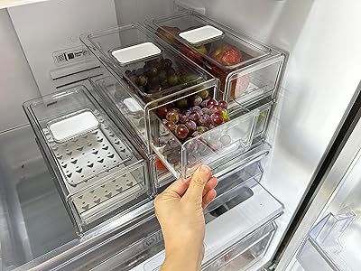 Organizador Geladeira Gaveta Caixa Frutas Verduras M  