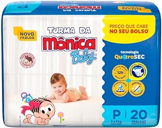 Fralda   Turma   da   Monica  Baby Jumbinho P 20 Unidades 