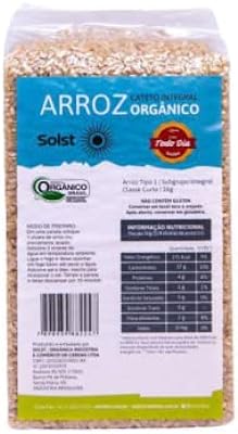 Kit 6X: Arroz Cateto Curto Integral Orgânico Solst 1kg  