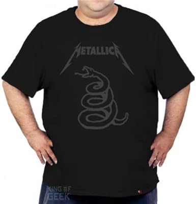 Camiseta Plus Size Metallica Banda Rock Camisa Heavy Metal  