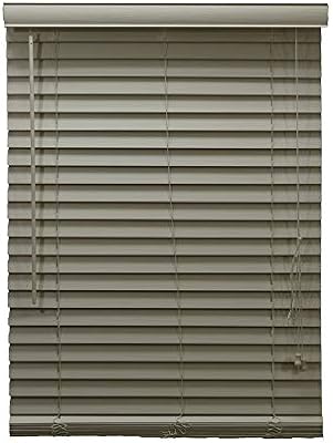 Persiana Horizontal Pvc 50mm Natural Bege 100 (L) X 160 (A) C/Bandô 1,00 x 1,60 Tipo Madeira - Luxo  