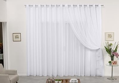 Cortina De Varão Voil Duplo Branco 2,80x2,50 Sala Quarto  