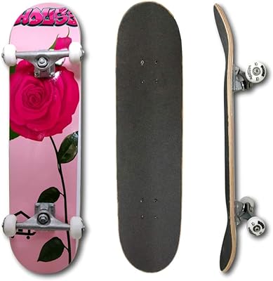 Skate Montado Profissional House Skateboarding Rosa  