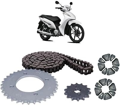 Kit Relação Transmissão Honda Biz 125 2005 até 2014 Aço 1045 Cofap TMC413800  