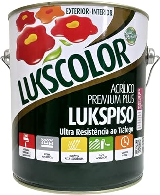 Tinta Acrílica Fosca Lukscolor Piso Lukspiso 3,6L (Cinza)  