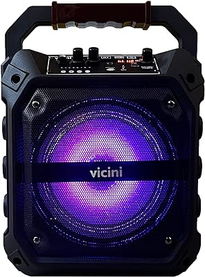 Caixa de Som Acústica Bluetooth Vicini VC-7080A 80w RMS com Entrada USB e SD  