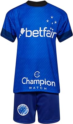 Conjunto Infantil Cruzeiro Time de Futebol Camisa e Shorts  