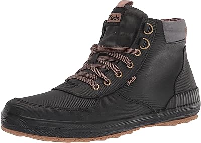 Keds Bota feminina de escoteiro II ondulação floral chuva, Preto, 9  