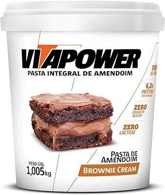 Pasta de Amendoim Sabores Gourmet (1,005Kg) - Sabor Brownie de Chocolate, Vita Power  