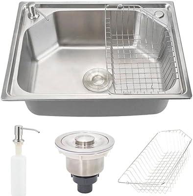 Cuba Pia Gourmet Luxo Prizi Aço Inox 304 43x57cm Kit Complet  