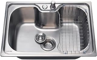 Pingoo.Casa, Cuba para Cozinha com Acessórios, Gourmet, Aço Inox 304, Jaraqui, Prata  