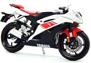 Miniatura Moto - Série Wheeler 2 - 1/18 - Maisto - 08 Yha Yzf-R6 1/18 Bco/Vm  