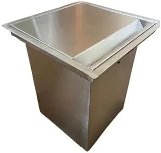 Lixeira Pia Cozinha Embutir 3 Litros Inox Quadrada Escovada  