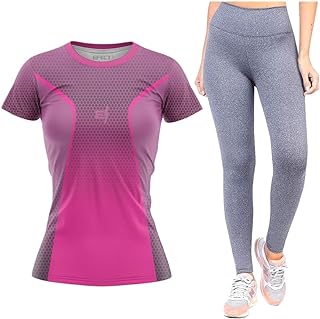 Kit Calça Legging Moda Fitness Grossa Blusa Academia Feminina Fina Treino Corrida Caminhada  