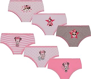 Kit 06 Calcinhas Lupo Disney Minnie Infantil Algodão Meninas  