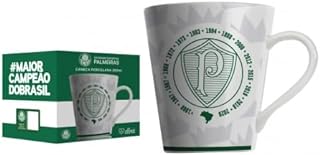 Caneca Palmeiras Porcelana Branca 290ml Ref.222380 Allmix  